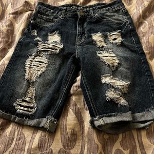 Rich dark denim jean shorts size 34